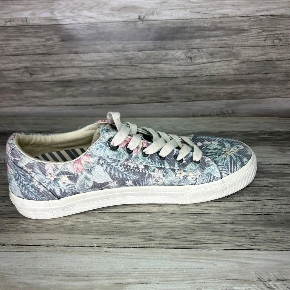 Taos Plim Soul Canvas Sneakers Low Top Floral Comfort Shoes Lace up Womens 9